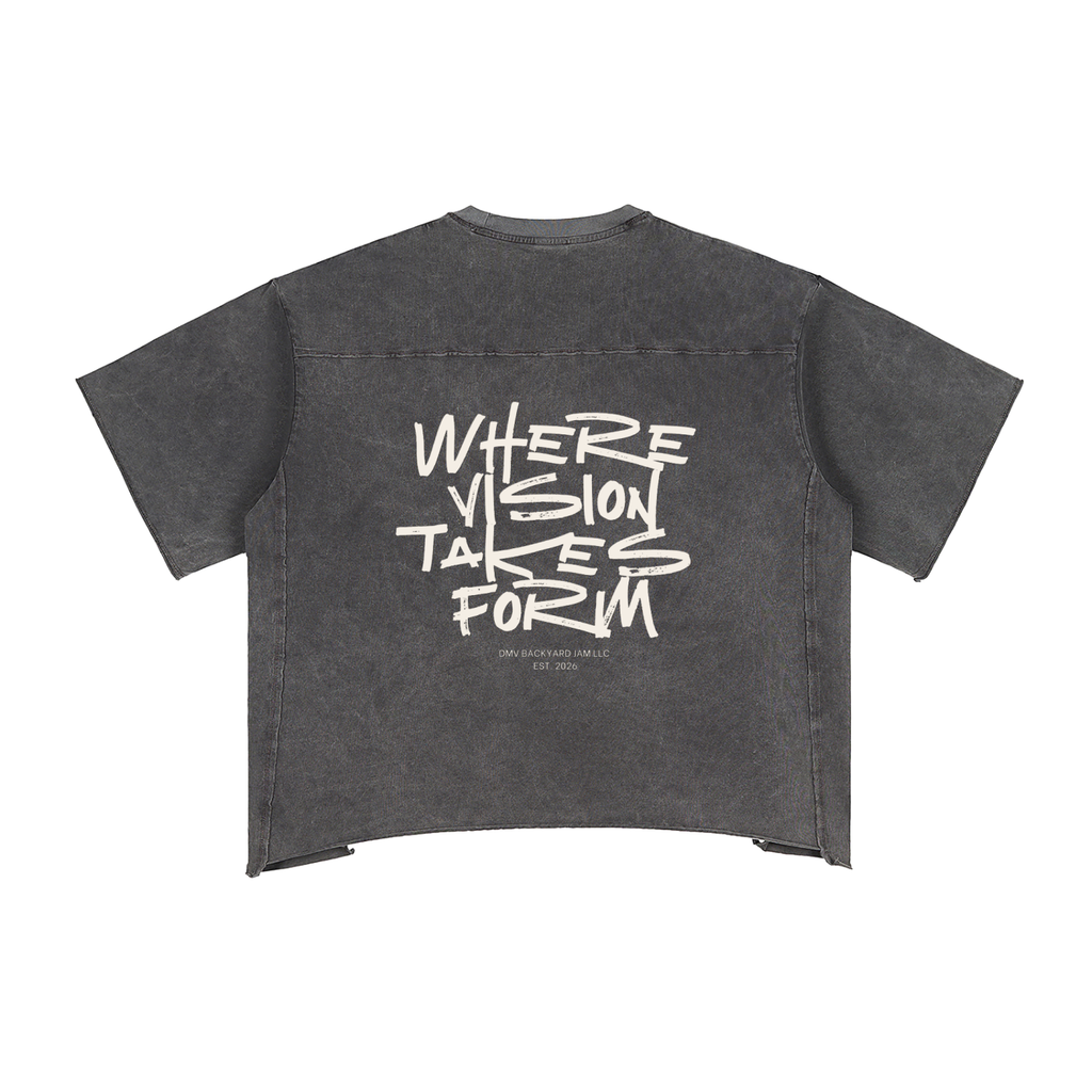 “Glad To Be Different” - Raw Edge Snow Washed Boxy T-Shirt