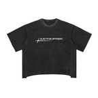 “Glad To Be Different” - Raw Edge Snow Washed Boxy T-Shirt