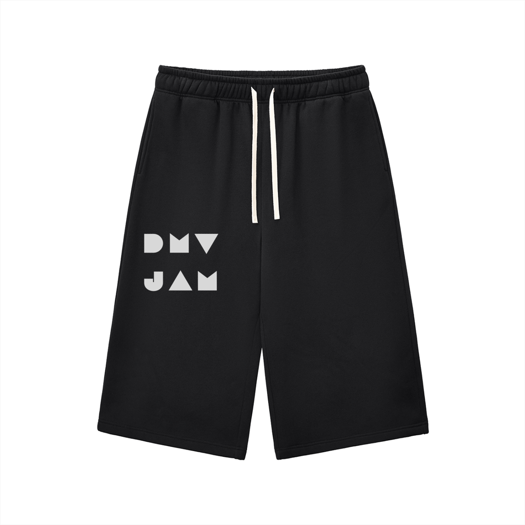 "DMV JAM" Relaxed Drawstring Three-quarter Sweatpants