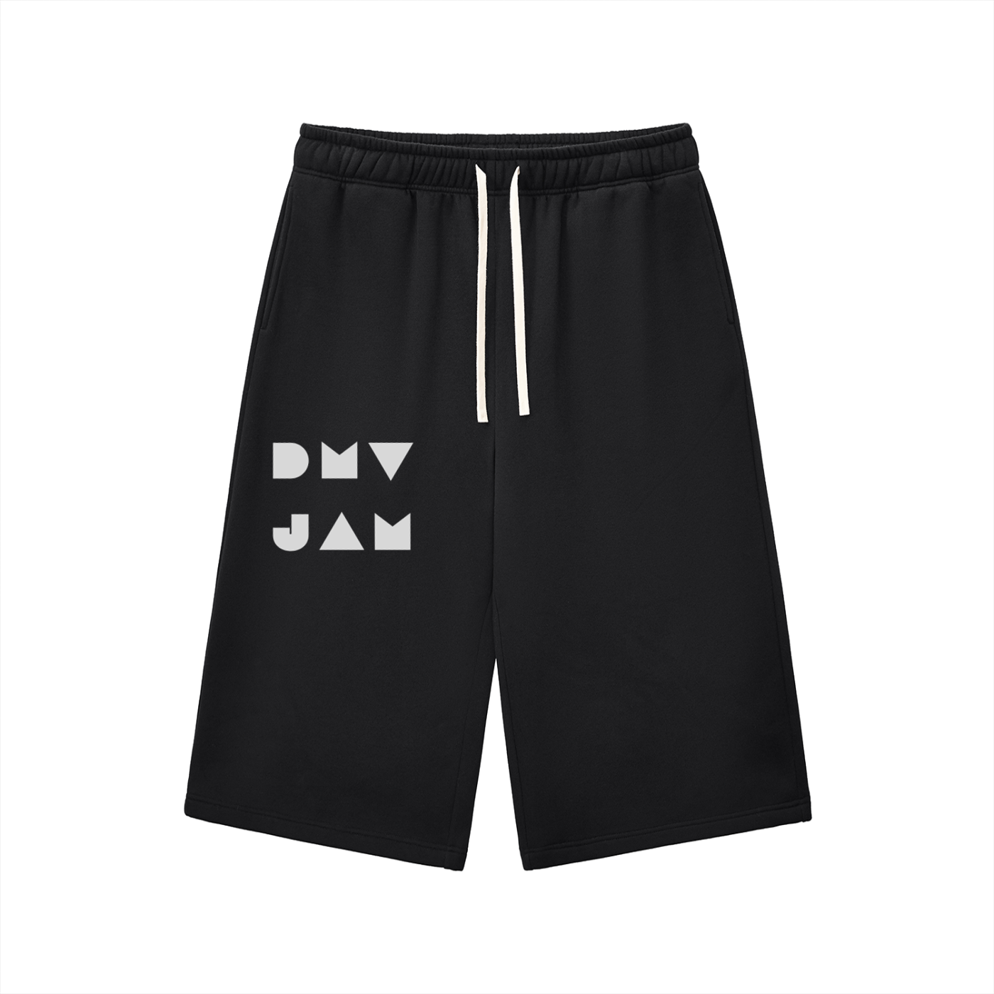 "DMV JAM" Relaxed Drawstring Three-quarter Sweatpants