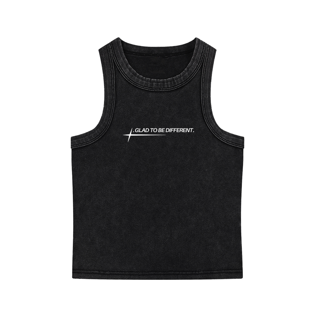 “Glad To Be Different” Washed Tank Top