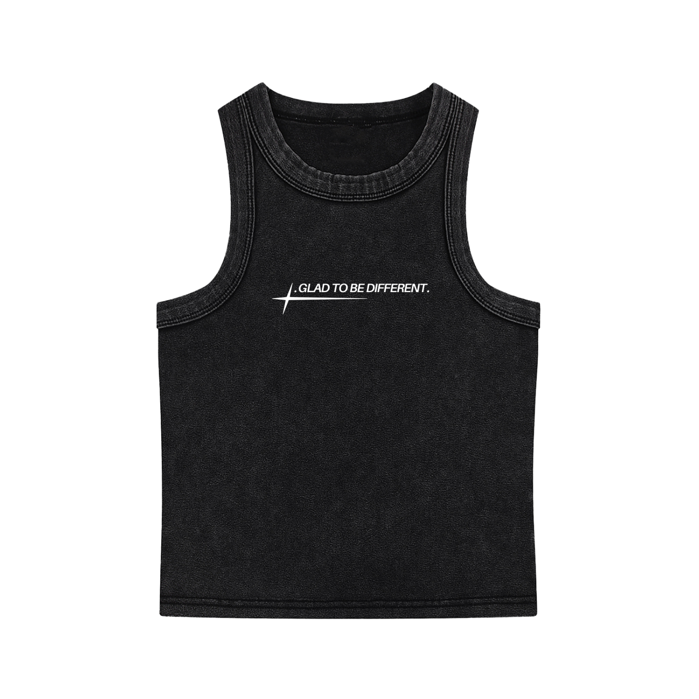“Glad To Be Different” Washed Tank Top