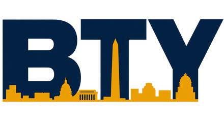 Beyond The Yard BTY logo with a gold DC skyline