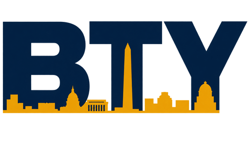 Beyond The Yard BTY logo with a gold DC skyline