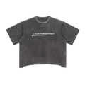 “Glad To Be Different” - Raw Edge Snow Washed Boxy T-Shirt