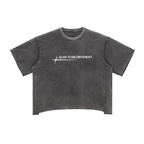 “Glad To Be Different” - Raw Edge Snow Washed Boxy T-Shirt