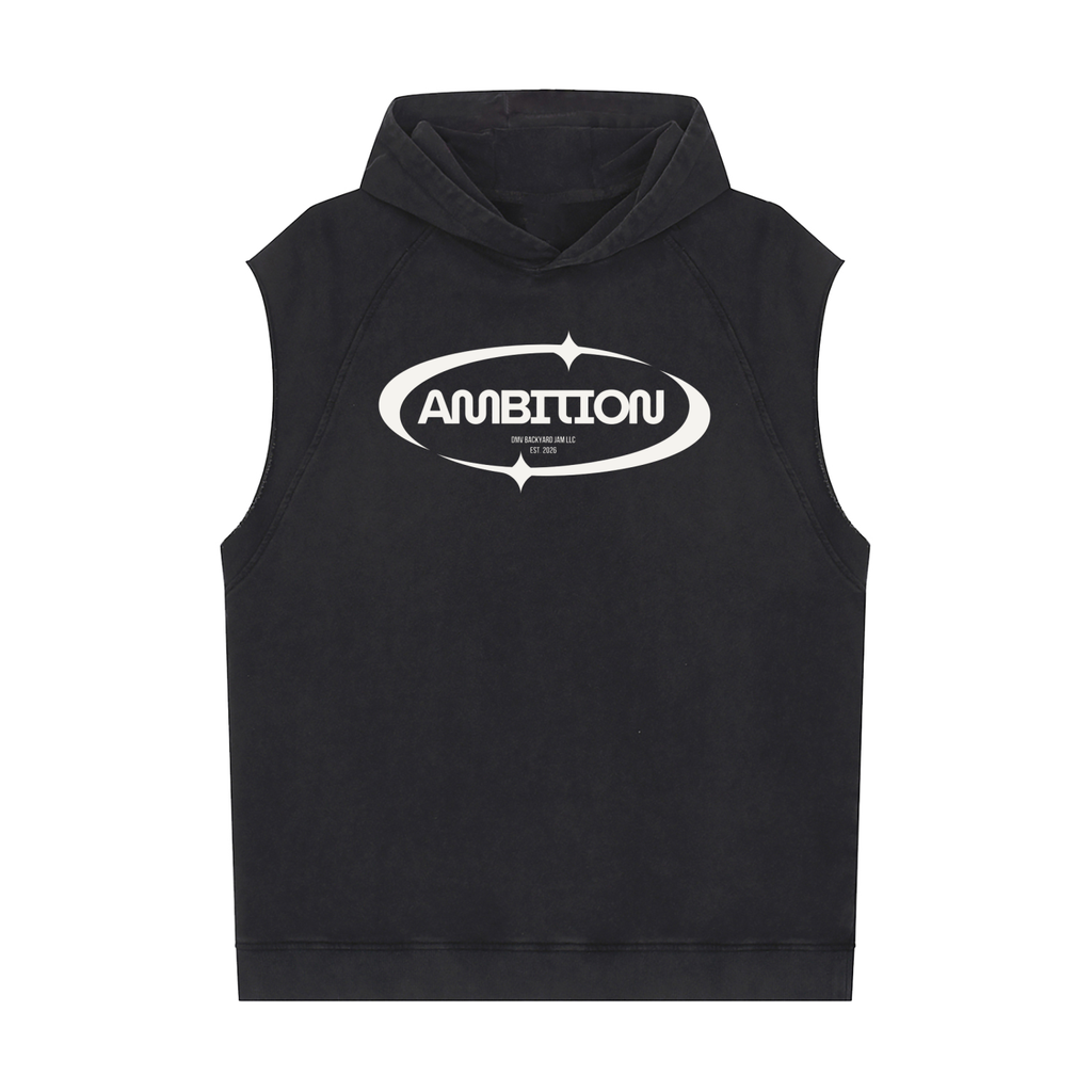 "Where Vision Takes Form" Washed Sleeveless Hoodie