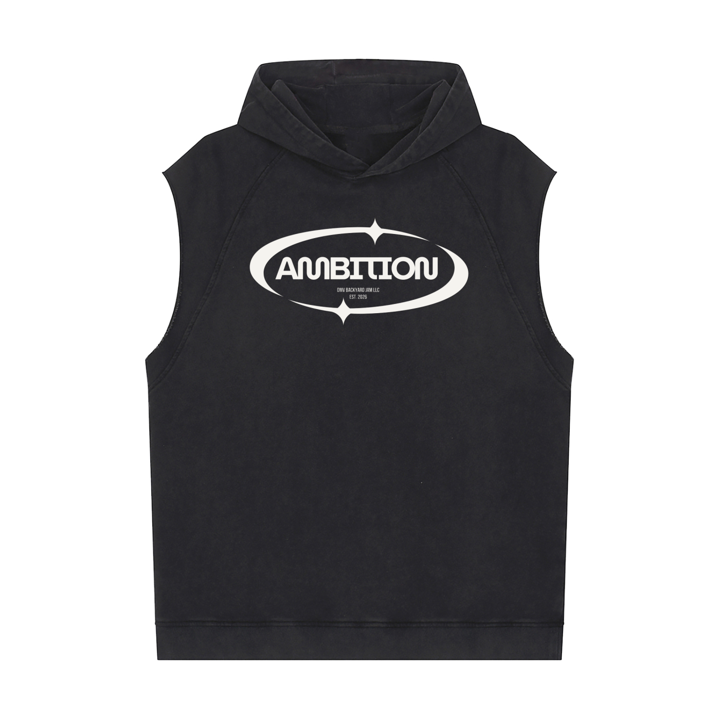 "Where Vision Takes Form" Washed Sleeveless Hoodie