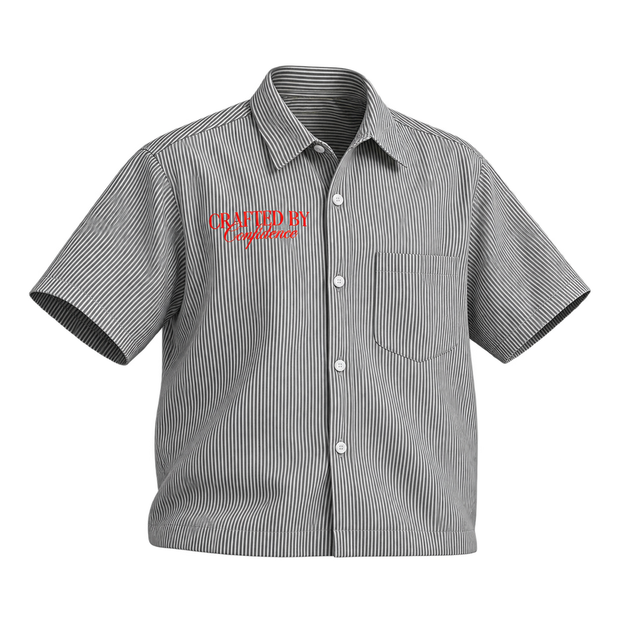 Dimensional illustration of the Crafted By Confidence striped shirt